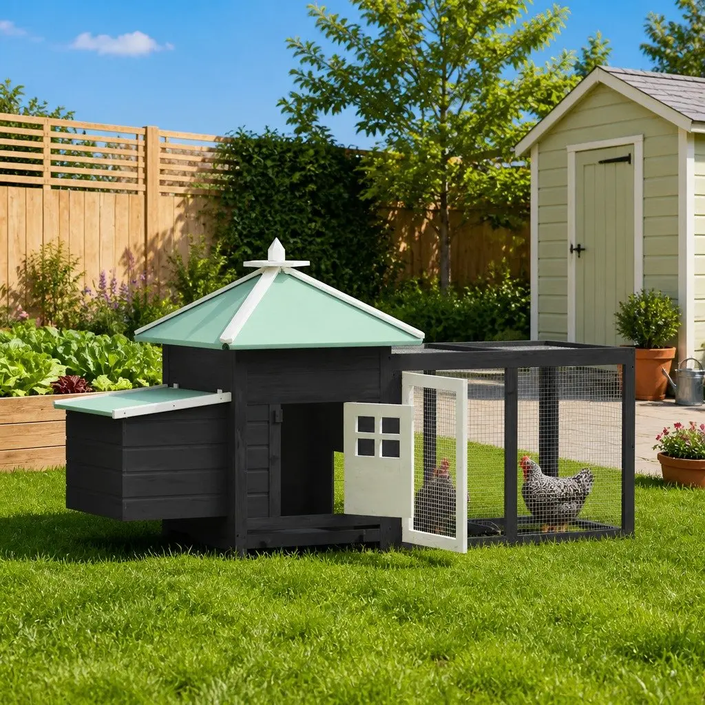 Chicken Coop with Nesting Box for Backyard Use