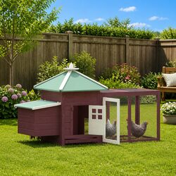 Chicken Coop with Nesting Box for Backyard Use