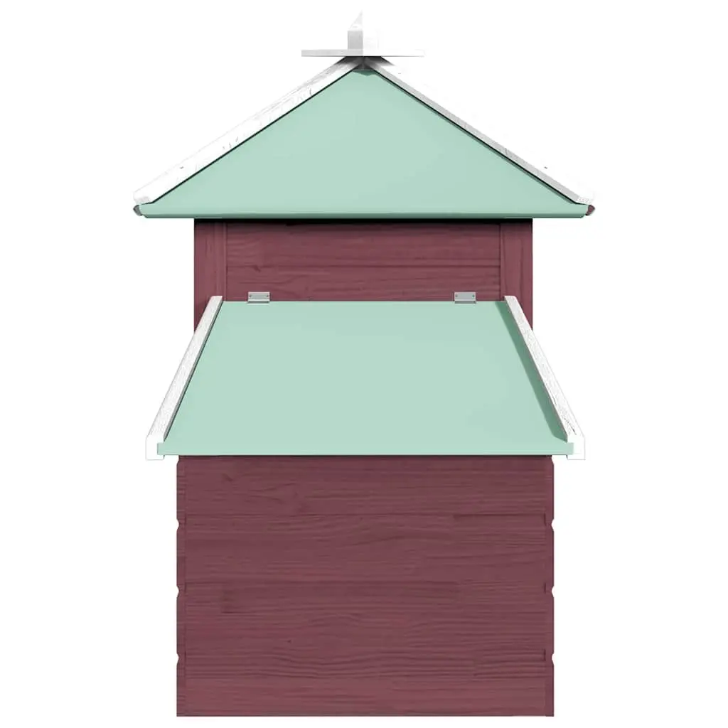 Poultry Hen House Solid Fir Wood Brown Large Coop with Nest Box and Spacious Run