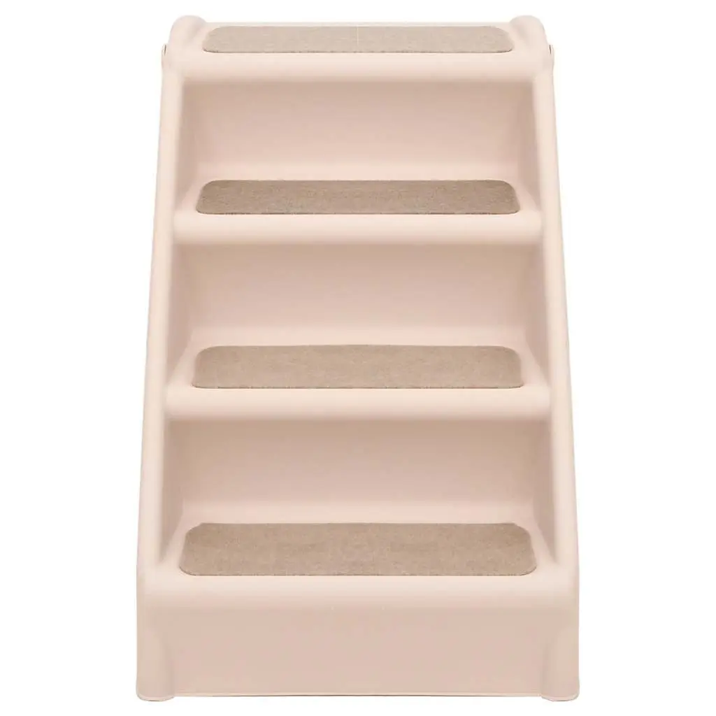 Folding Pet Stairs Steps Ramp for Small Large Dogs Cats Bed Sofa Access Cream