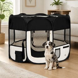 Practical Foldable Dog Playpen for Training and Play - 90x90x58cm