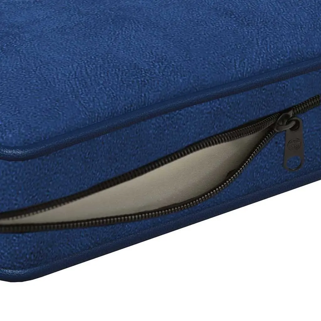 Dog Sofa Bed Plush Wooden Frame Blue 72 x 45 x 30 cm