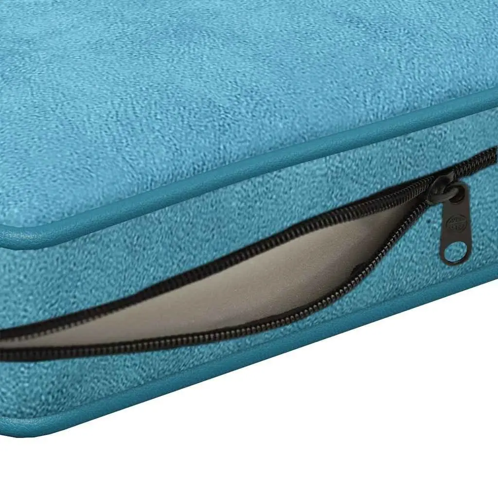 Pet Couch Plush Dog Bed Wooden Frame Washable Cover Turquoise Small Animals 72x45x30cm