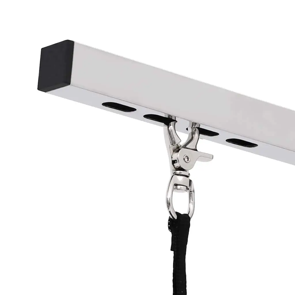 Dog Grooming Table Foldable Adjustable Height Stainless Steel Arm Black