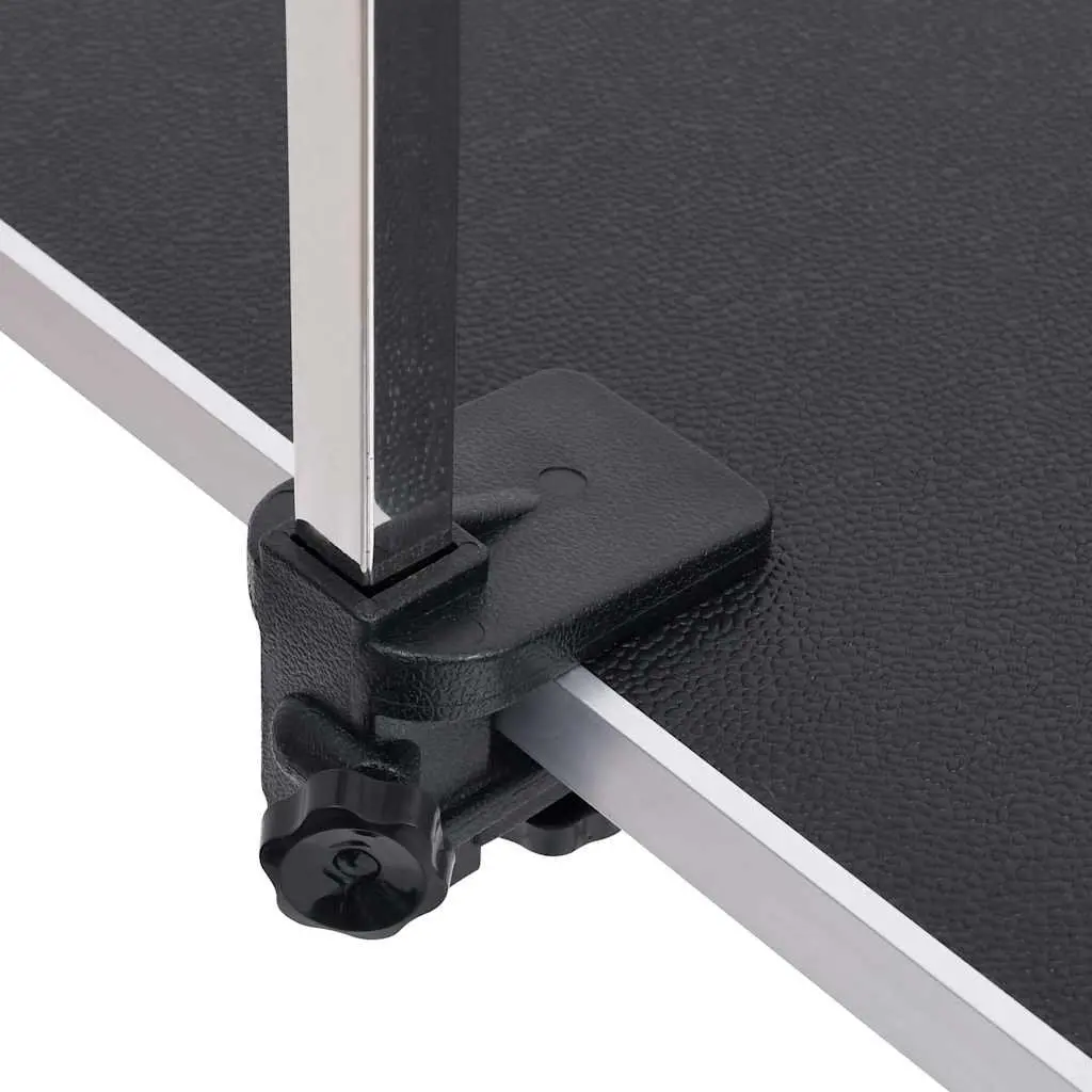Dog Grooming Table Foldable Steel Adjustable Black with Stainless Steel Arm and Storage Basket