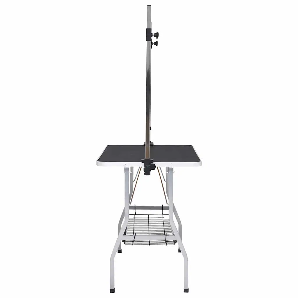 Dog Grooming Table Adjustable Height Foldable Non-Slip Black Tabletop