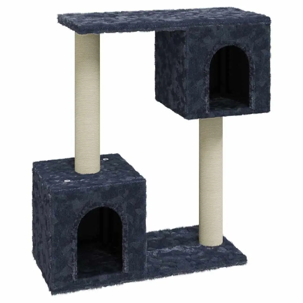 Cat Tree Scratching Post Sisal Rope Dark Grey 60 cm Multi-Level Climbing Perch House Furniture for Cats
