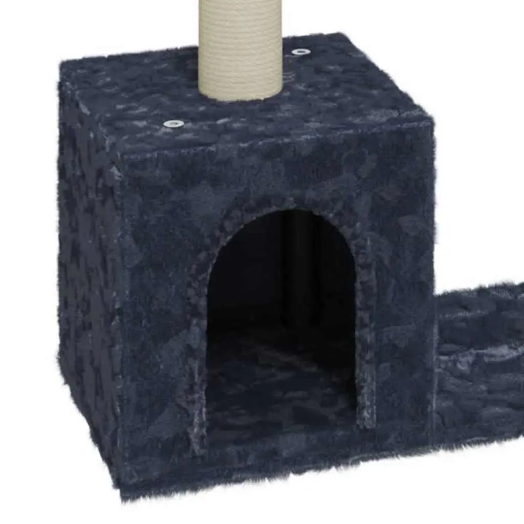 Cat Tree Scratching Post Sisal Rope Dark Grey 60 cm Multi-Level Climbing Perch House Furniture for Cats