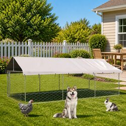Practical Outdoor Dog Kennel with Roof for Home Use 400x200x150cm