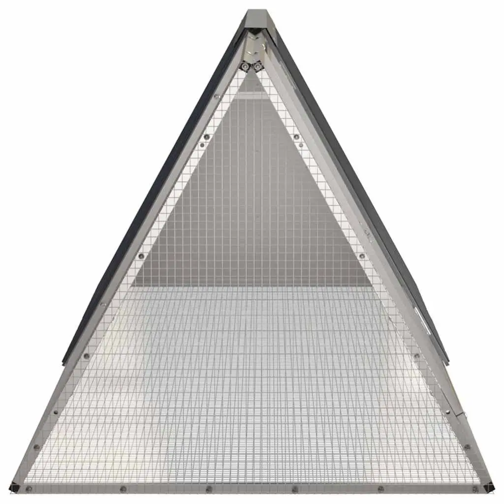 Rabbit Cage Galvanised Steel 201.5 x 80.5 x 71 cm Anthracite Small Animal Enclosure Playpen