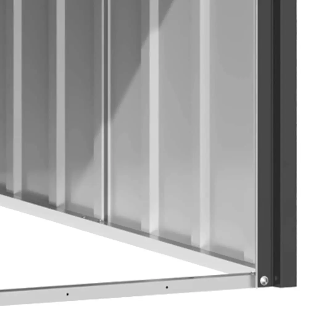 Dog House Anthracite Outdoor Kennel Shelter Galvanised Steel Weather Protection