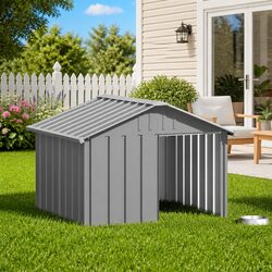 Practical Grey Dog House for Every Weather Condition