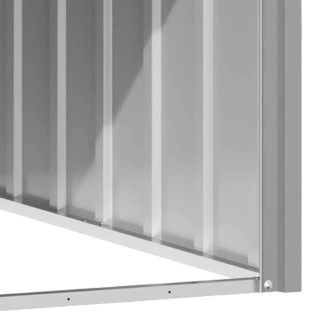 Dog Kennel Galvanised Steel Outdoor Shelter 116.5 x 103 x 81.5 cm Grey