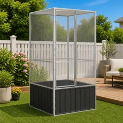 Bird Cage for Various Uses: Large Anthracite Aviary