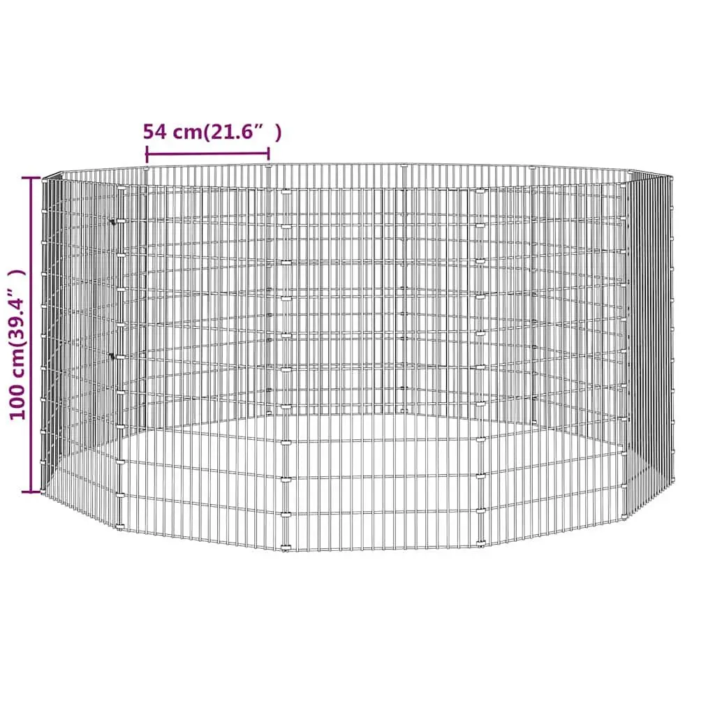 12-Panel Enclosure for Small Pets' Outdoor Fun