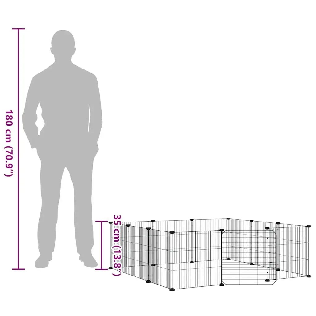 12-Panel Pet Cage with Easy Access Door