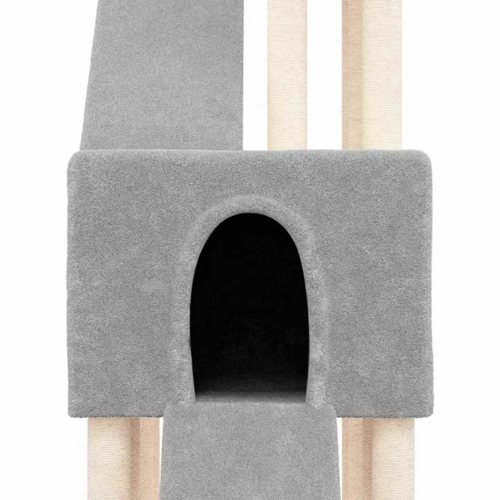 Cat Tree Multi-Level Furniture 190cm Light Grey