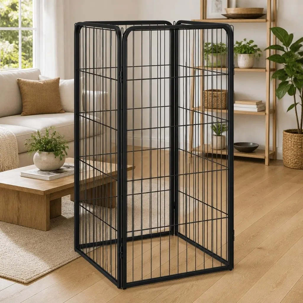 4-Panel Dog Playpen for Home Use