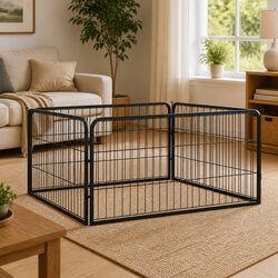 Practical 4-Panel Dog Playpen for Home Use 100x50 cm