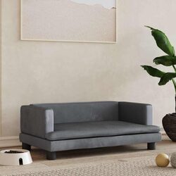 Practical Grey Dog Bed 80x45x30cm for Everyday Use