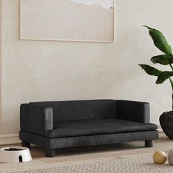 Versatile Black Velvet Dog Bed for Your Home