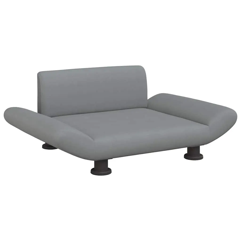 Dog Bed Grey Fabric Sofa Couch Cushion Indoor Comfort 70 x 45 x 28 cm