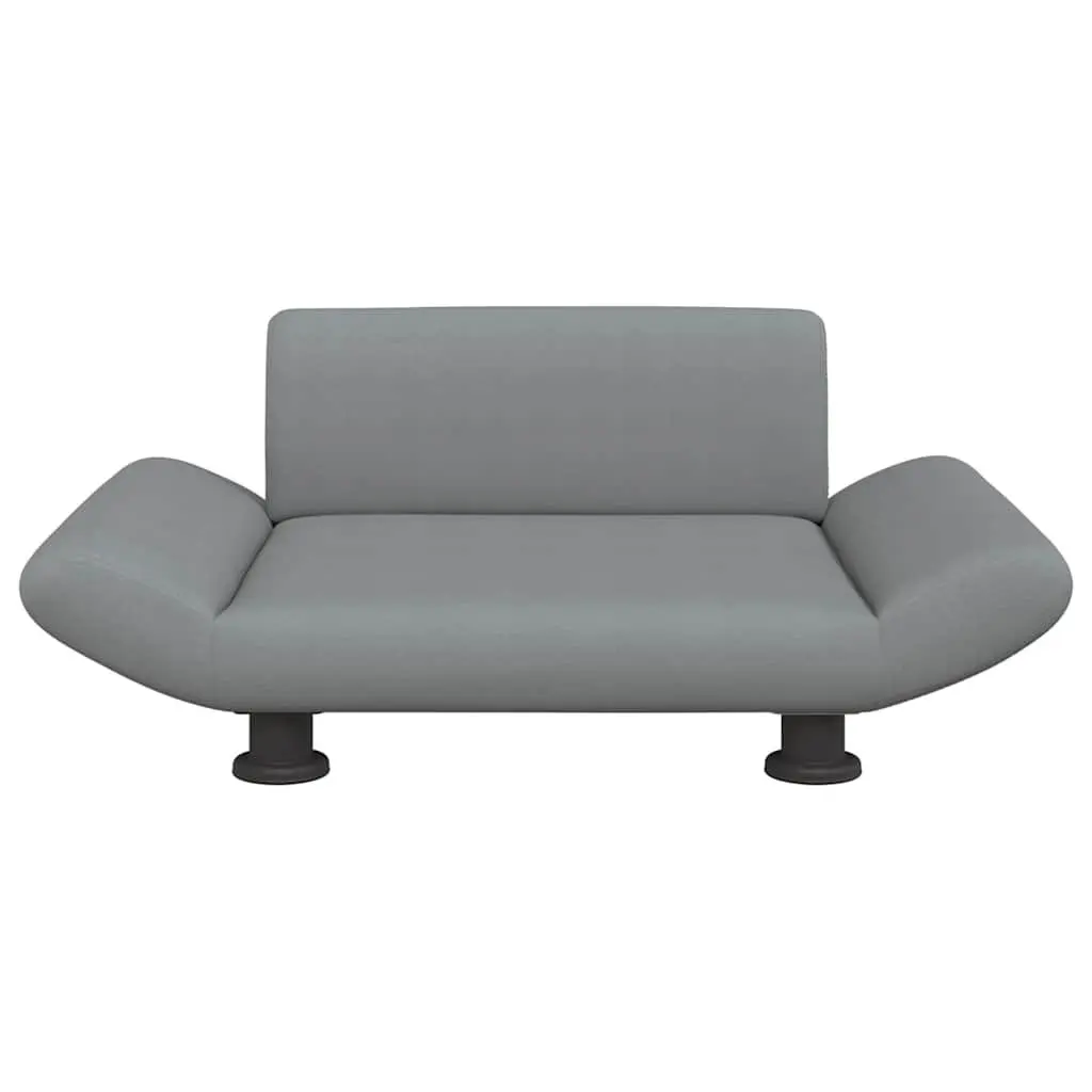 Dog Bed Grey Fabric Sofa Couch Cushion Indoor Comfort 70 x 45 x 28 cm