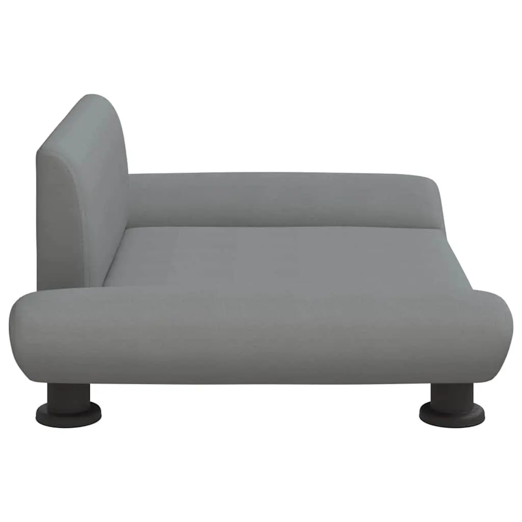Dog Bed Grey Fabric Sofa Couch Cushion Indoor Comfort 70 x 45 x 28 cm