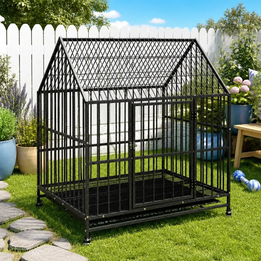 Black Dog Cage for Indoor and Outdoor Use