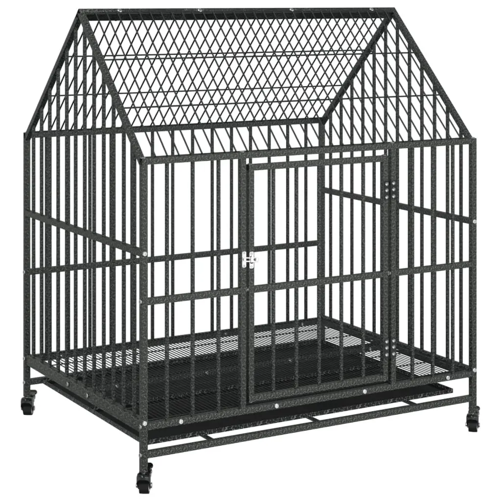 Black Dog Cage for Indoor and Outdoor Use