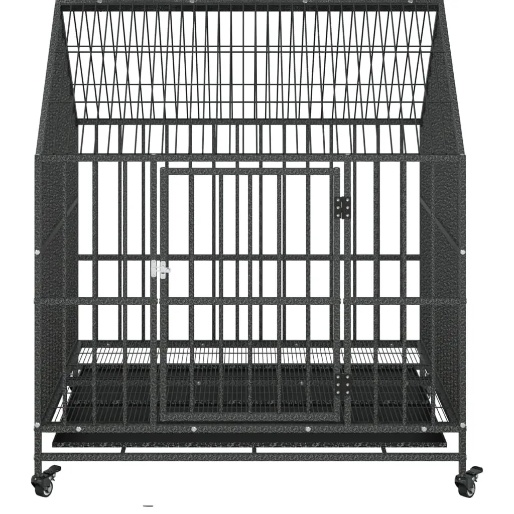 Black Dog Cage for Indoor and Outdoor Use