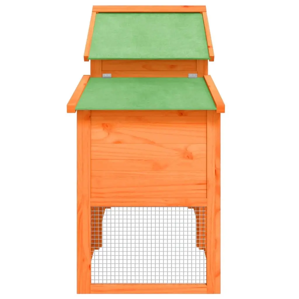 Chicken Coop Solid Pine Wood Large Brown Nesting Box Run Ramp Mesh Enclosure