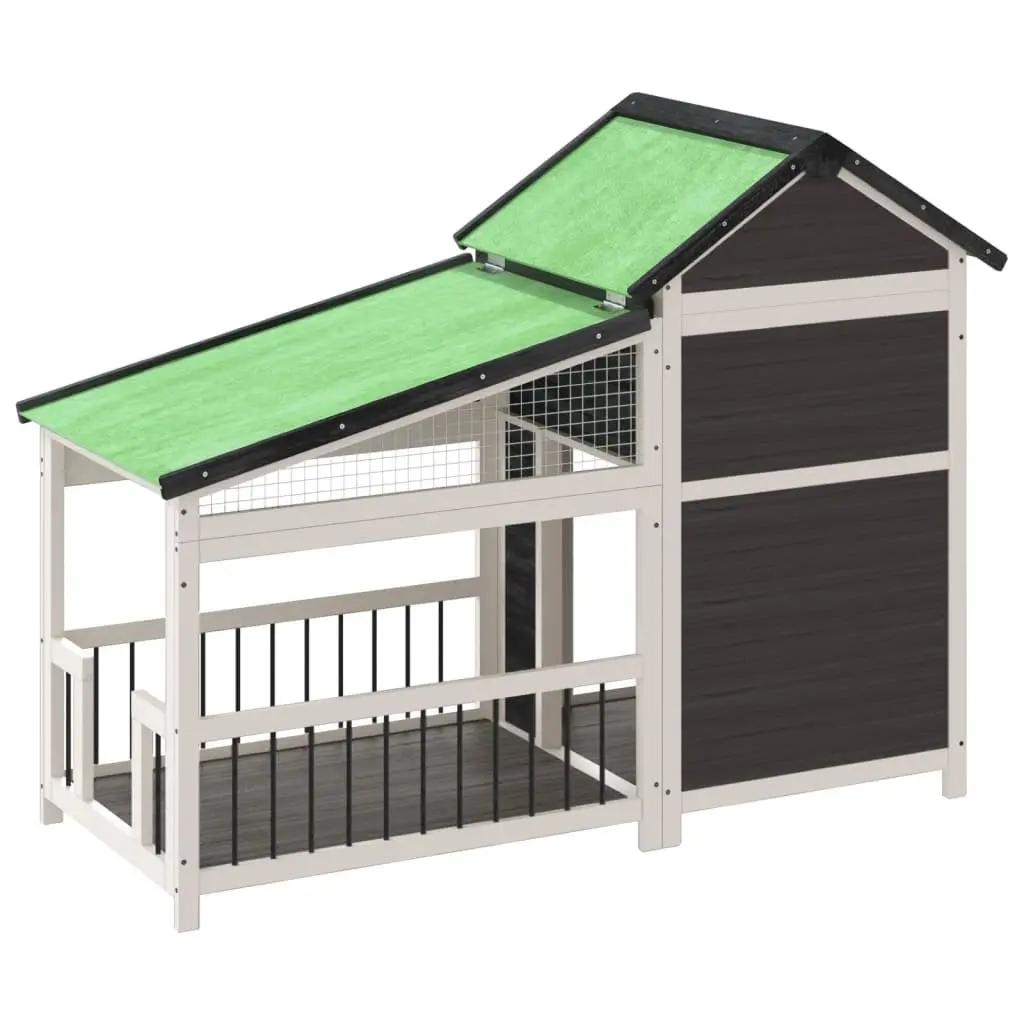 Outdoor Dog Kennel in Grey Wood