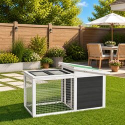 Practical Rabbit Hutch for Outdoor Use