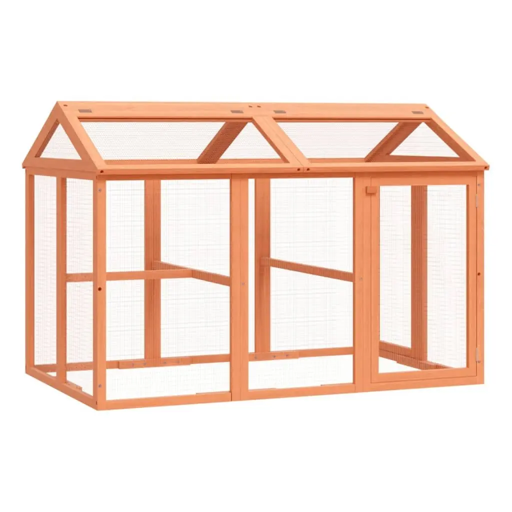 Outdoor Habitat Run Box Solid Pine Wood Brown 141x94x104cm
