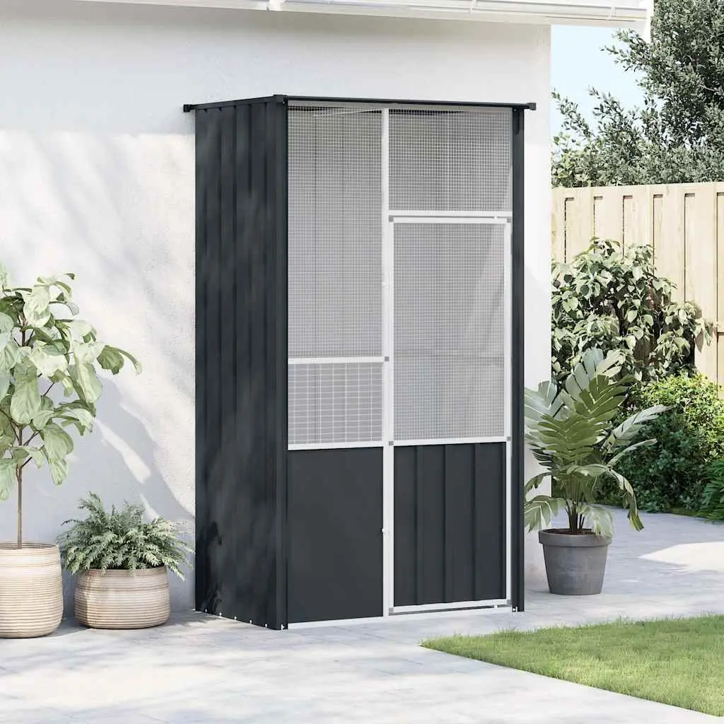 Large Walk-In Flight Enclosure Galvanised Steel Anthracite Bird Cage
