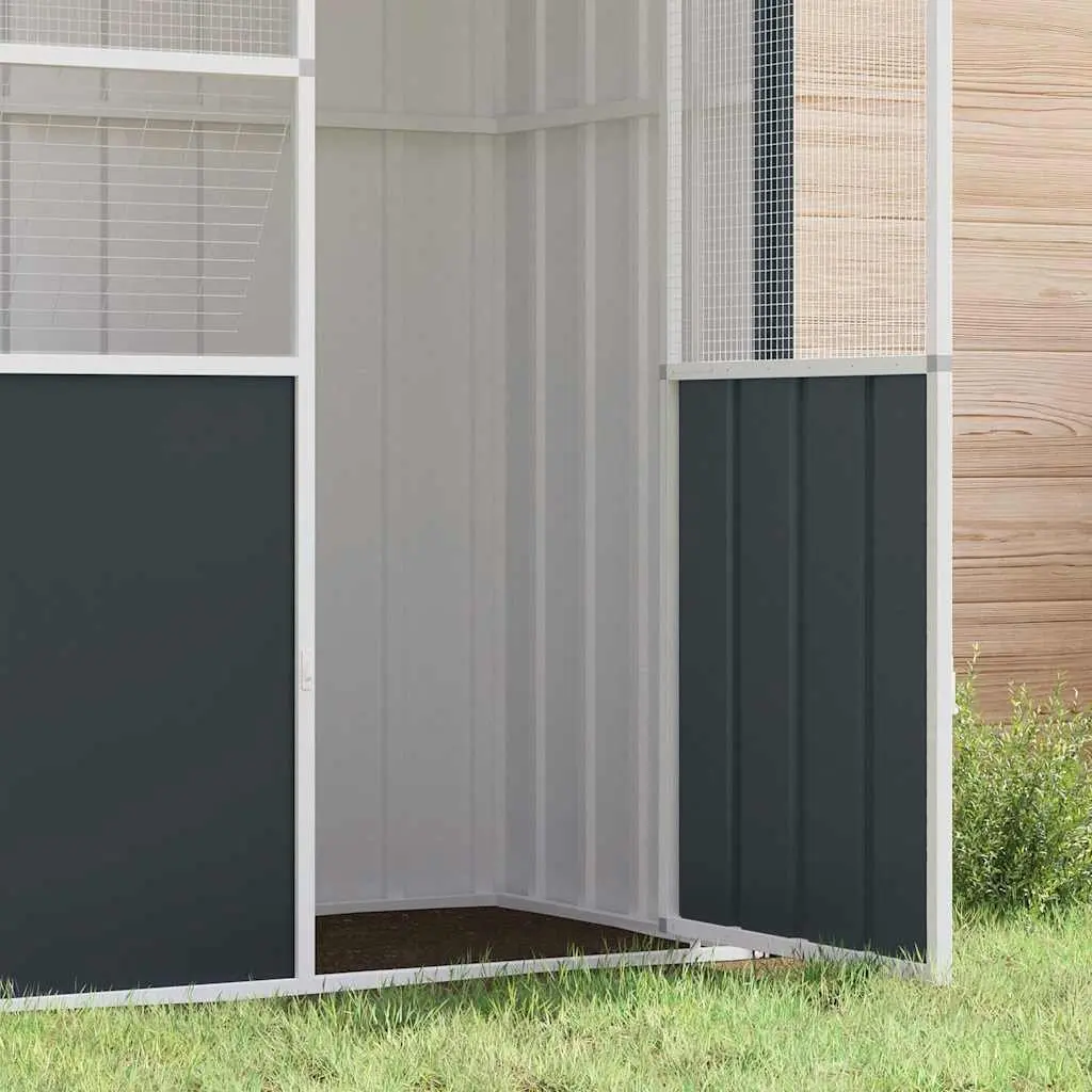 Large Walk-In Flight Enclosure Galvanised Steel Anthracite Bird Cage