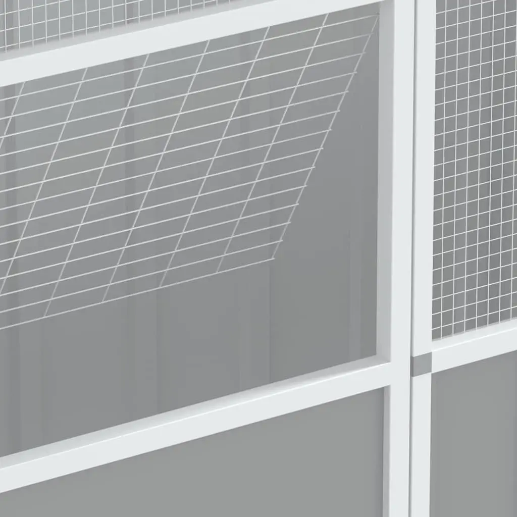 Large Bird Cage Grey Galvanised Steel Walk In Flight Enclosure 115x78x200cm