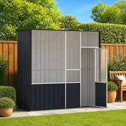 Bird Cage Aviary Anthracite Galvanised Steel Large Outdoor Indoor Enclosure