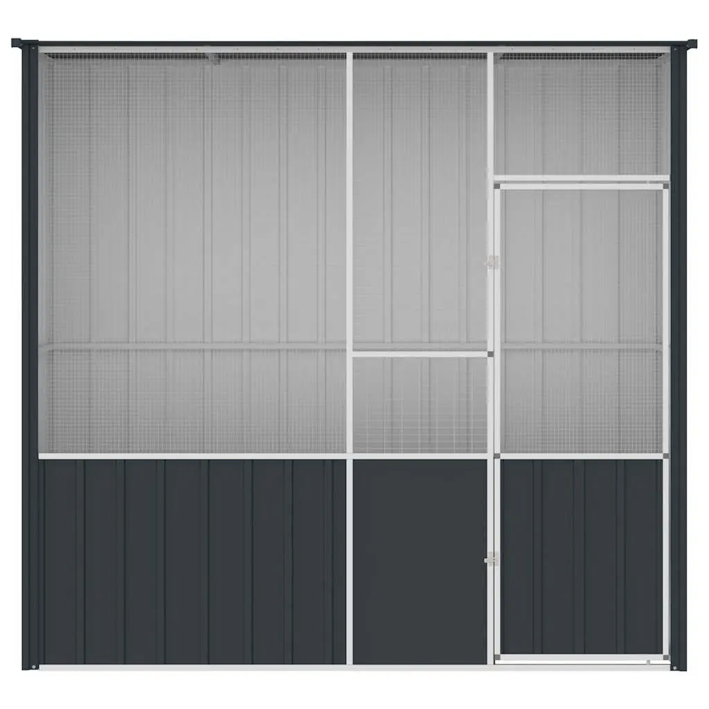 Bird Cage Large Anthracite Galvanised Steel Indoor Outdoor Aviary Enclosure