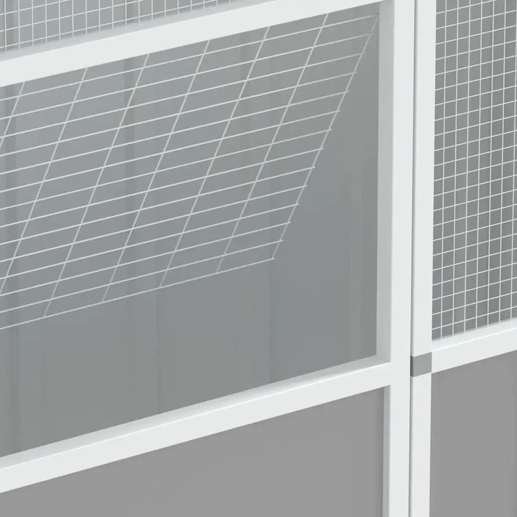 Bird Cage Aviary Grey Large 215x78x200 cm Galvanised Steel Frame Welded Fence