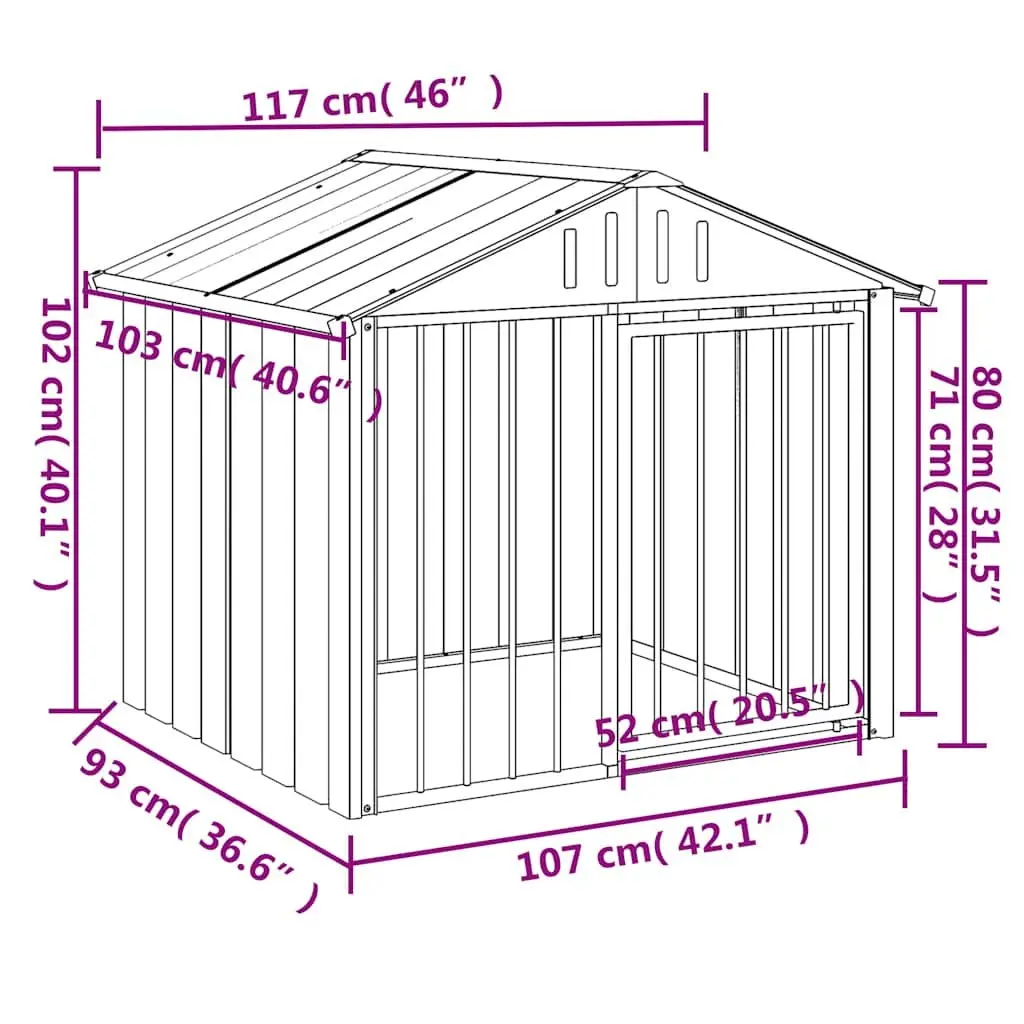 Black Outdoor Dog House for Active Pets