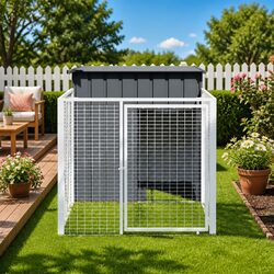Practical Dog House with Run for Everyday Use