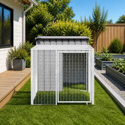 Practical Chicken Cage with Run for Home Use