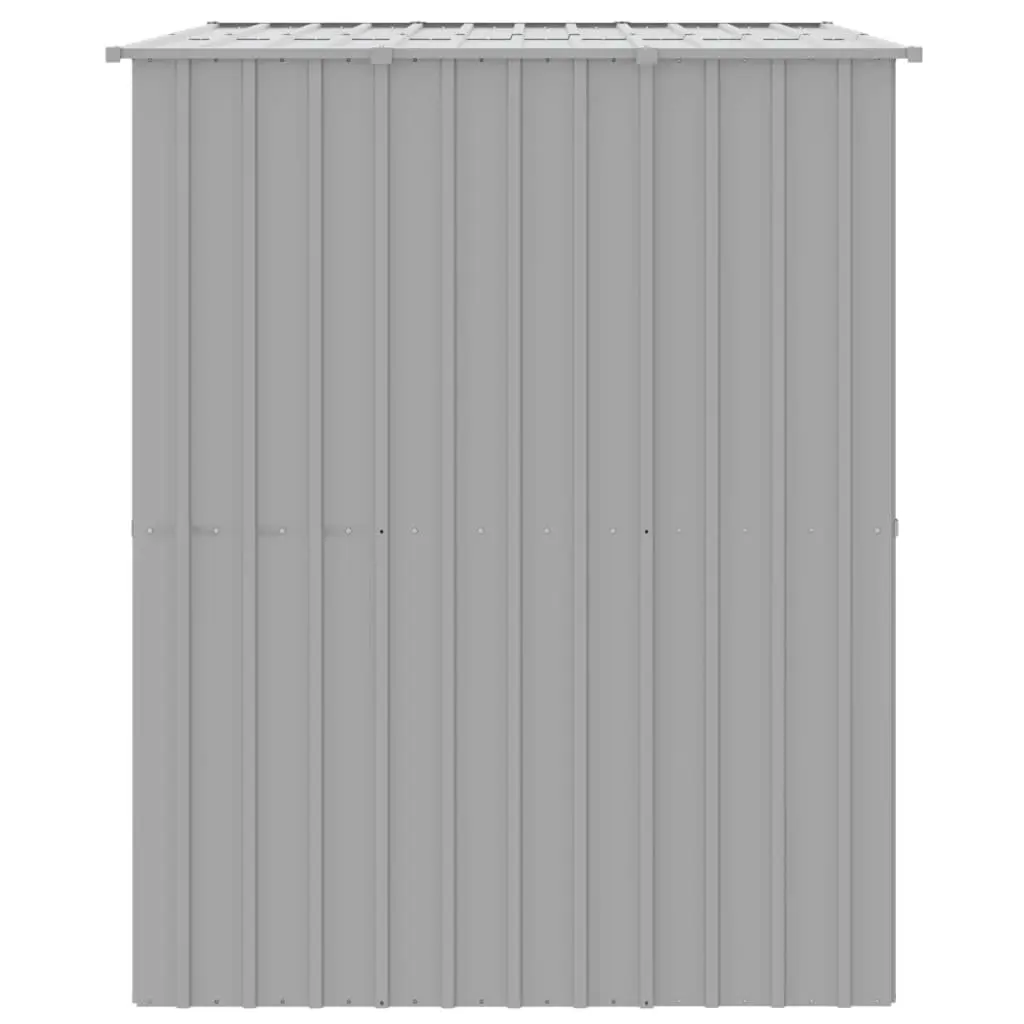 Dog House Galvanised Steel Outdoor Kennel Shelter 214 x 153 x 181 cm Grey