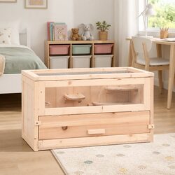 Functional Hamster Cage 60x30x35 cm for Home Use