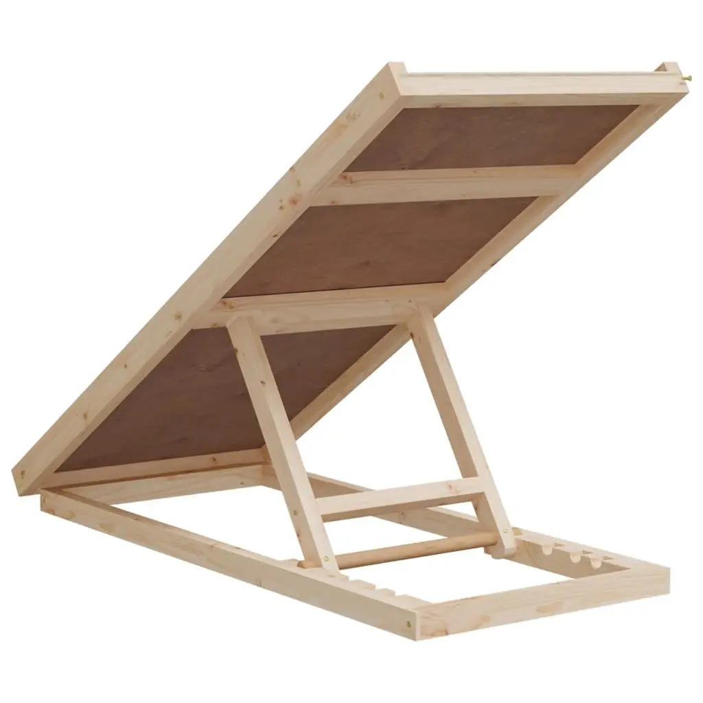 Dog Ramp Foldable Adjustable Height 100x40cm Grey Solid Fir Wood Frame Anti-Slip Polyester Fabric Surface