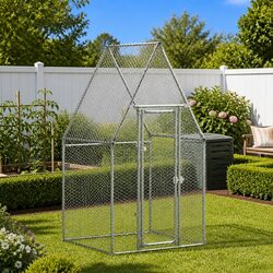Practical Outdoor Chicken Cage 100x100x190 cm in Steel