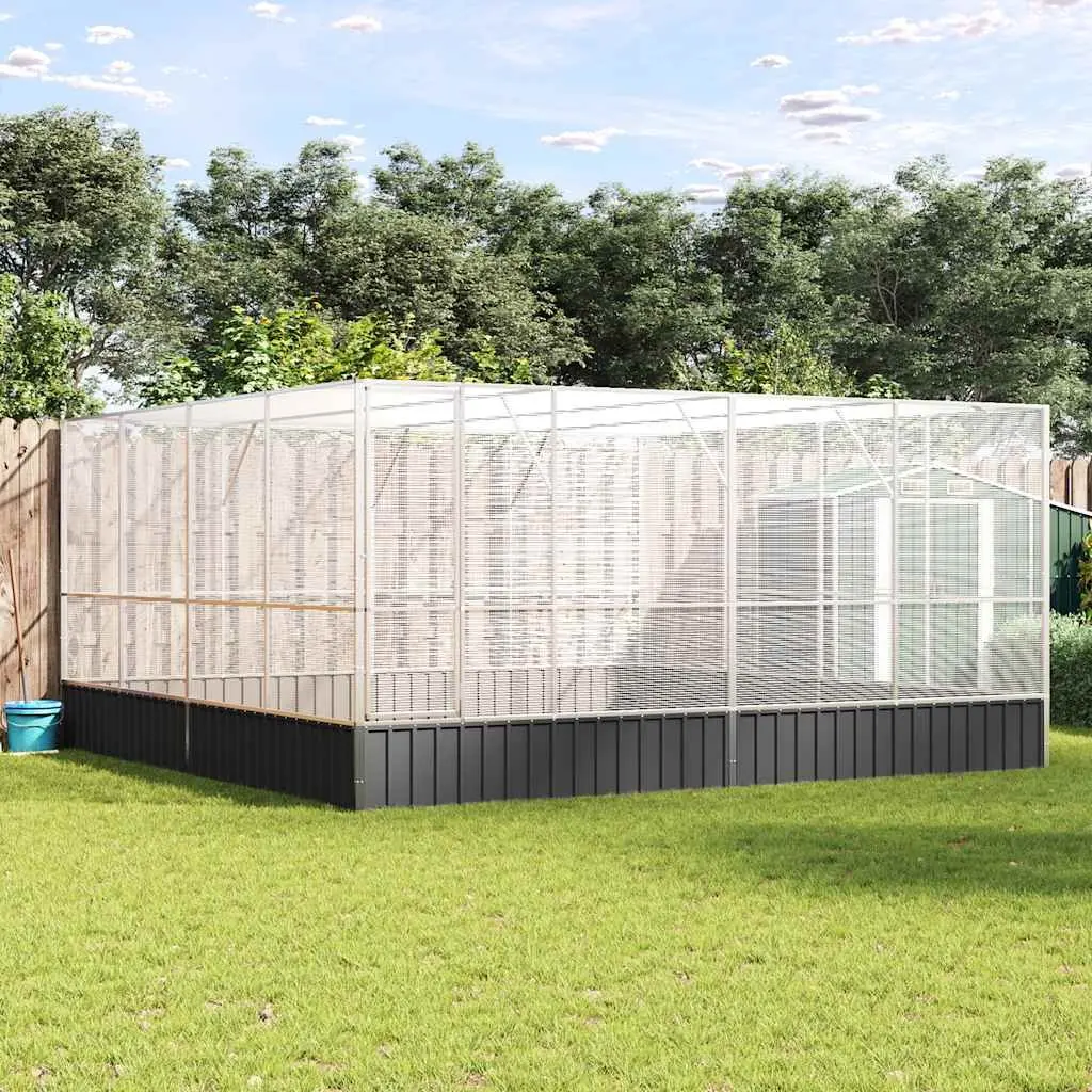 Large Aviary Steel Cage Galvanised Mesh 418x414x212cm