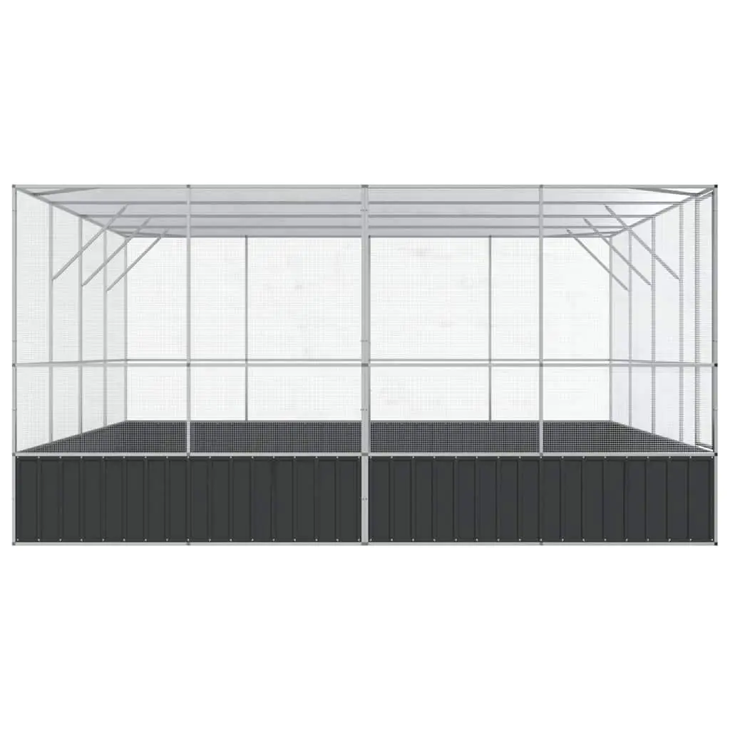 Large Aviary Steel Cage Galvanised Mesh 418x414x212cm